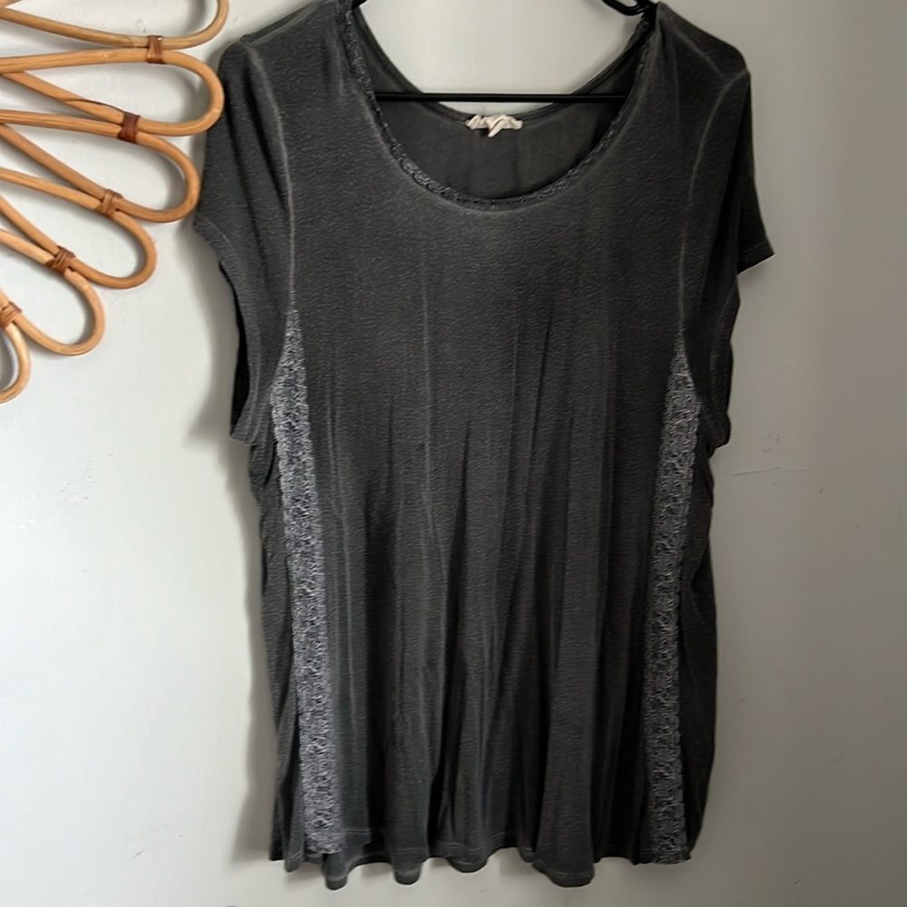 Cupio intage looking gray lace shirt. Size large